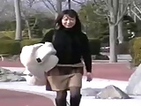 Asian woman in public