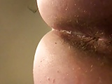 wife spreading  jiggling  her hairy big ass