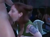 Horny Redhead Goes To Town On Stripper Cock