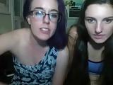 Two girls flashing on cam