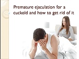Premature ejaculation for a cuckold caption