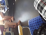 teen feet in train 