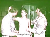 Hairy Waitress Sex Servicing two Guys (1970s Vintage)