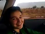 Turkmenistan big boobs beauty in the car 