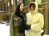 German skinny amateur in NYC - Freezing anal in the snow