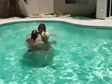 Poolboy gets to fuck two PAWGs