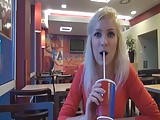 Hot Blonde Fucks Her In Public Bathroom