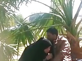 Pakistani hijabi BJ and hand job until cum in public park