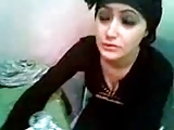 arab hijab  girl flashing