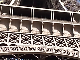 Eiffel Tower risky public threesome sex. AWESOME!