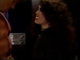 Curly asian in black dress fucked hard on the couch