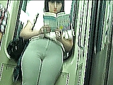 Hot voyeur camel toe spy in metro