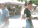 Asian Chick - Sexy But She Had Shorts Under Her Skrit