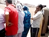 Crazy guy touching dick on the muslim women