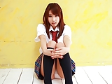 Softcore beautiful asian schoolgirl skirt tease