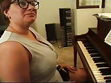 Chubby Mature Plays Piano...F70