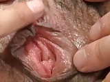 Hairy asian girl fuck for three holes