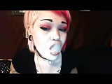 Smoking goth girl II