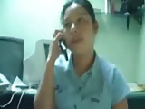 Girl sucking cock while on the phone