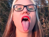 My tongue fetish (in public)