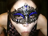 Amateur Masked Asian Sucks Cock