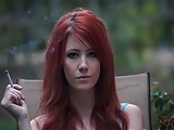 Gorgeous Redhead Smoking POV