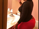 Big Booty Ebony Brushing Teeth