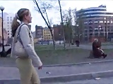 Cute Russian Teen invites a stranger to fuck her