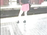 Asian In Skirt & Sandels