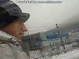 Horny and romantic couple sex on a cold snowy day