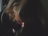 Blonde babe sucking balls 