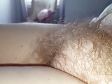 rubbing her soft hairy pussy & tummy for bigbear,