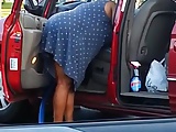 upskirt granny with fat ass