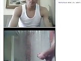 Hot Hung Guy jerks to Fake couple chatroullette