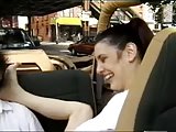 Public Sex In An Open Jeep - natural tits