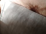 long pubic hair bulging out of her white pantys.