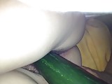 unaware wife fucked with fat cucumber undercover