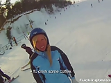 Snowboarder chick loves cock