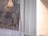 couple having sex voyeur through HI hotel window