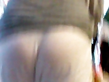 wet white pants see thru thong