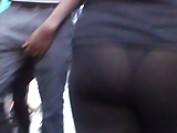 see thru black leggings nice ass