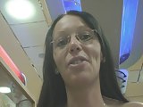 german girl flashing in burger king