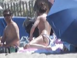 beach incredible brunettes surfer wifes topless france