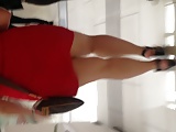 Nice fat ass showing black thong