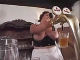 hot Busty waitress threesome