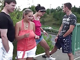 Public GROUP sex ORGY with BIG tits Part 1