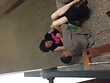 Daring couple caught fucking in public