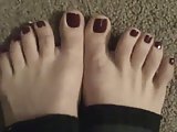 Sexy Pedicured Feet in Ankle Warmers