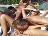 Orgy by the pool