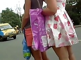 2 teen upskirt